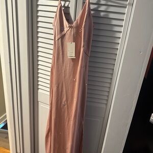 Pink Midi Dress with gems